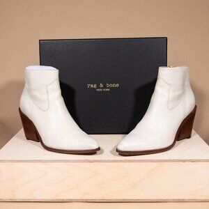 Rag & Bone Razor Boot Antique White Leather - Size 39/9